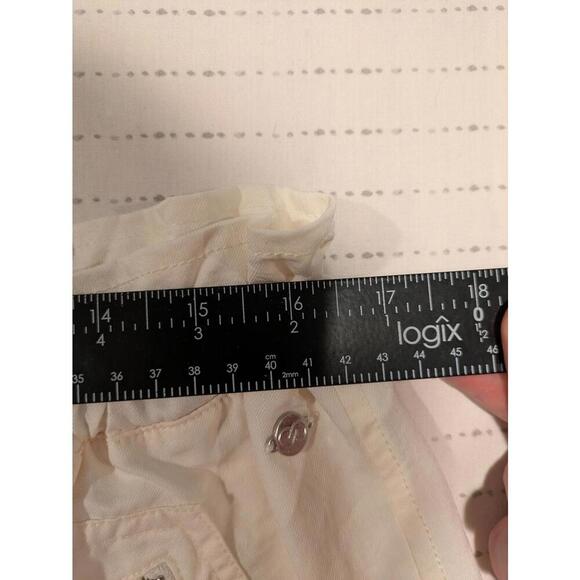 Calia Cream Casual Shorts with Functional Zipper Pockets Womens Large 32 Elastic - Picture 8 of 9